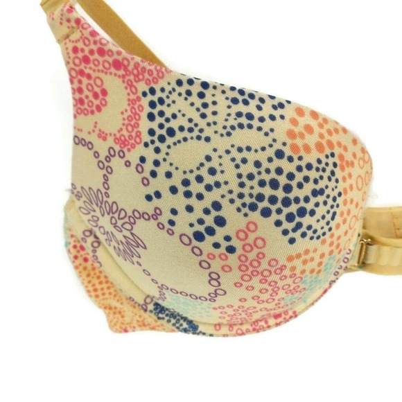 Lily Of France Womens Push Up Bra Multicolor Floral Stretch Underwire Padded 34A - Picture 3 of 11